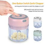 Mini Electric Garlic Chopper USB Rechargeable Food Processor
