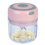 Mini electric garlic chopper for fast kitchen meal prep